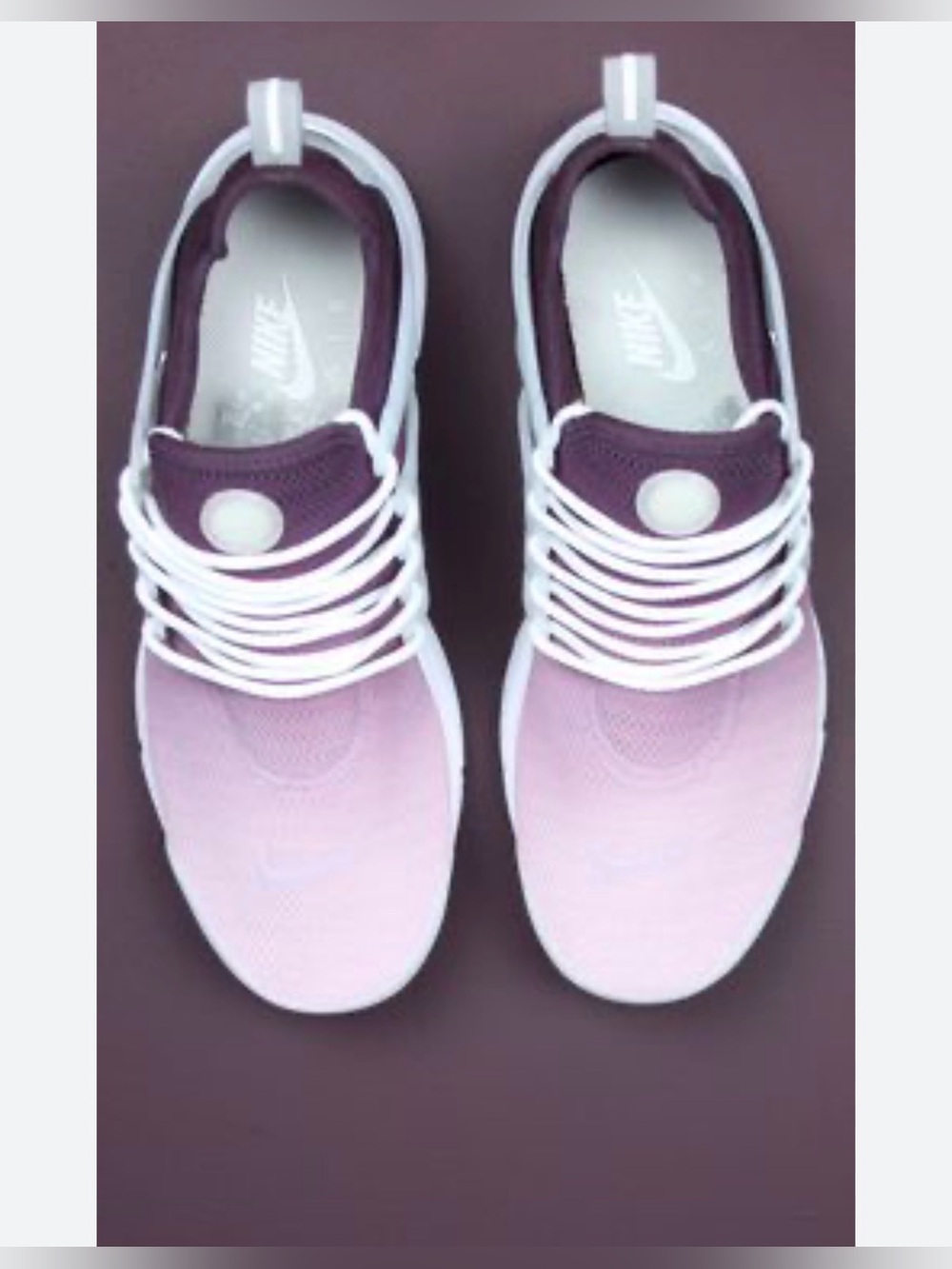 Nike Air Presto Purple White Sneakers Women US 8 EU 39 Comfortable Running 👟. - Picture 4 of 11
